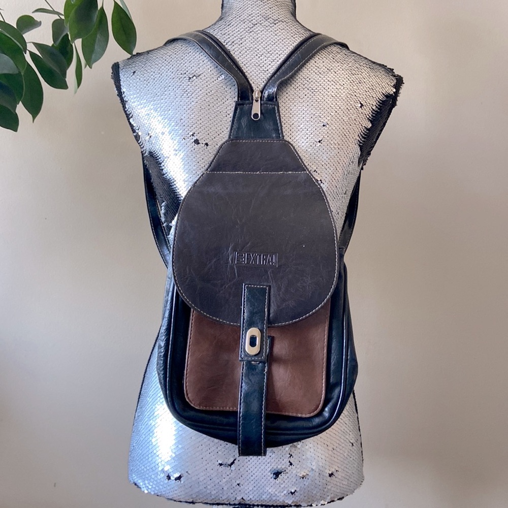 Vintage genuine leather multi-way purse